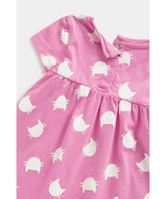 Load image into Gallery viewer, Mothercare Pink Cat Jersey Dress
