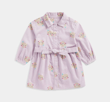 Mothercare Lilac Cat Cord Shirt Dress