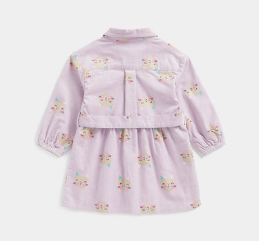 Mothercare Lilac Cat Cord Shirt Dress