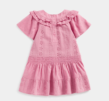 Mothercare Pink Broderie Smocked Dress