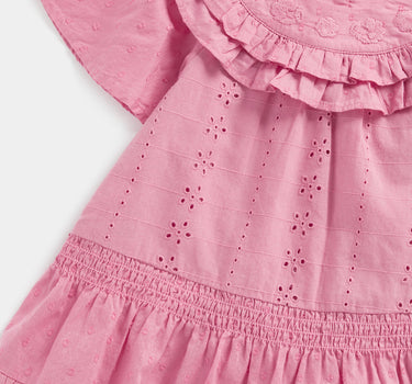 Mothercare Pink Broderie Smocked Dress