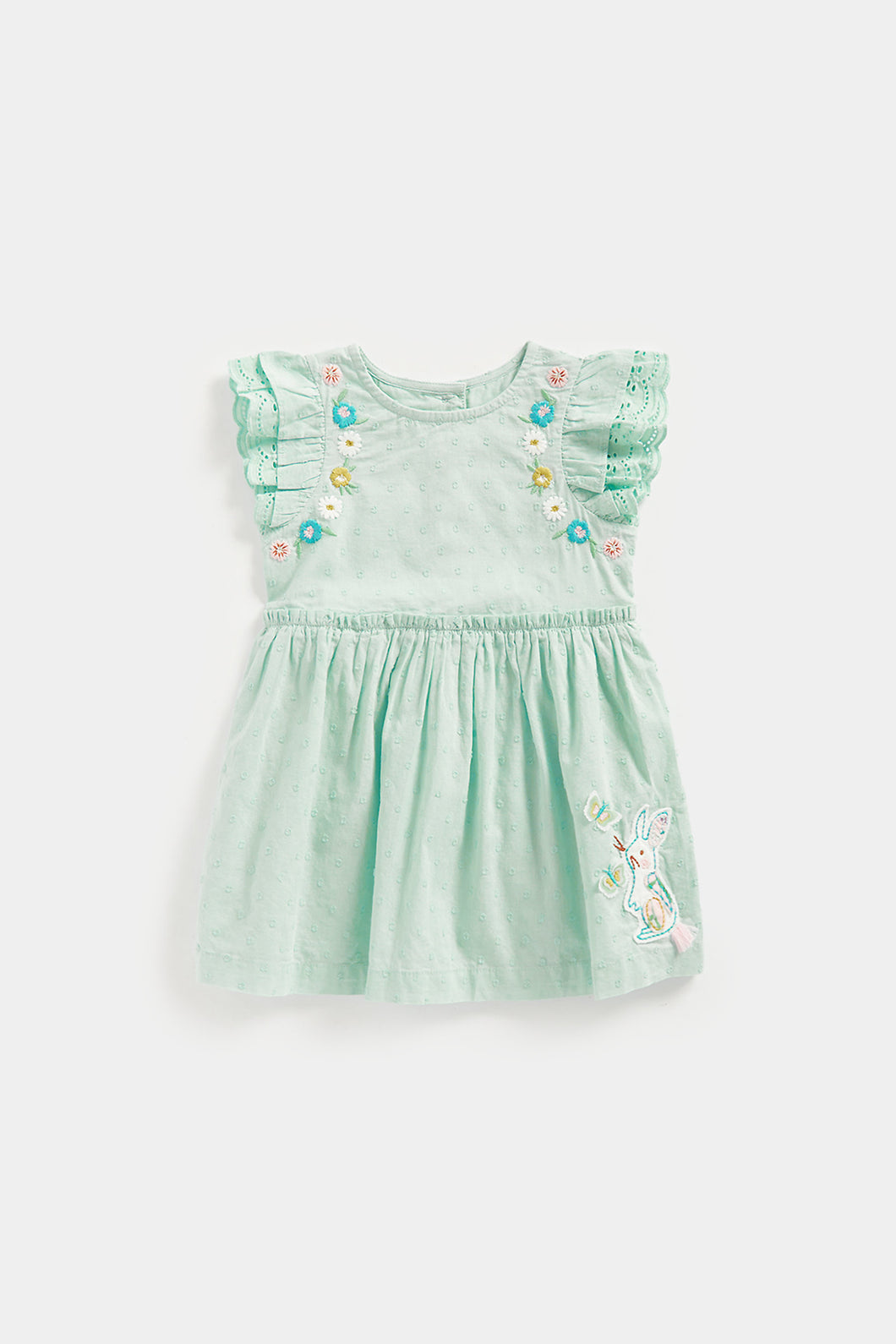 Mothercare Blue Cotton Dobby Dress