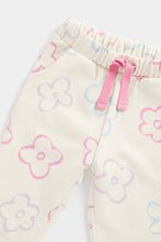 Load image into Gallery viewer, Mothercare Cream Flower Joggers
