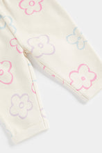 Load image into Gallery viewer, Mothercare Cream Flower Joggers
