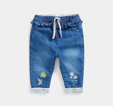 Mothercare Lined Paperbag Denim Jeans