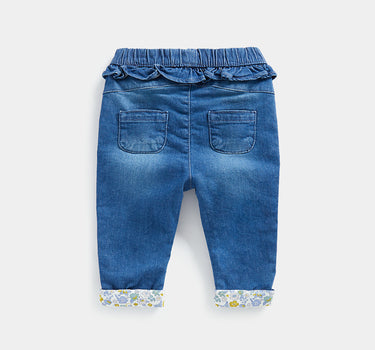 Mothercare Lined Paperbag Denim Jeans