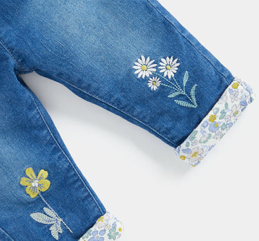 Mothercare Lined Paperbag Denim Jeans