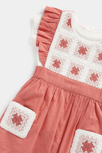 Load image into Gallery viewer, Mothercare Pink Pinny Dress, T-Shirt and Socks Set
