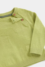 Load image into Gallery viewer, Mothercare Green Dinosaur Knitted Jumper
