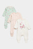 Mothercare Pretty Lake Sleepsuits - 3 Pack