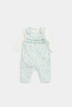 Load image into Gallery viewer, Mothercare Floral Dungarees and Bodysuit Set

