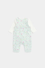 Load image into Gallery viewer, Mothercare Floral Dungarees and Bodysuit Set
