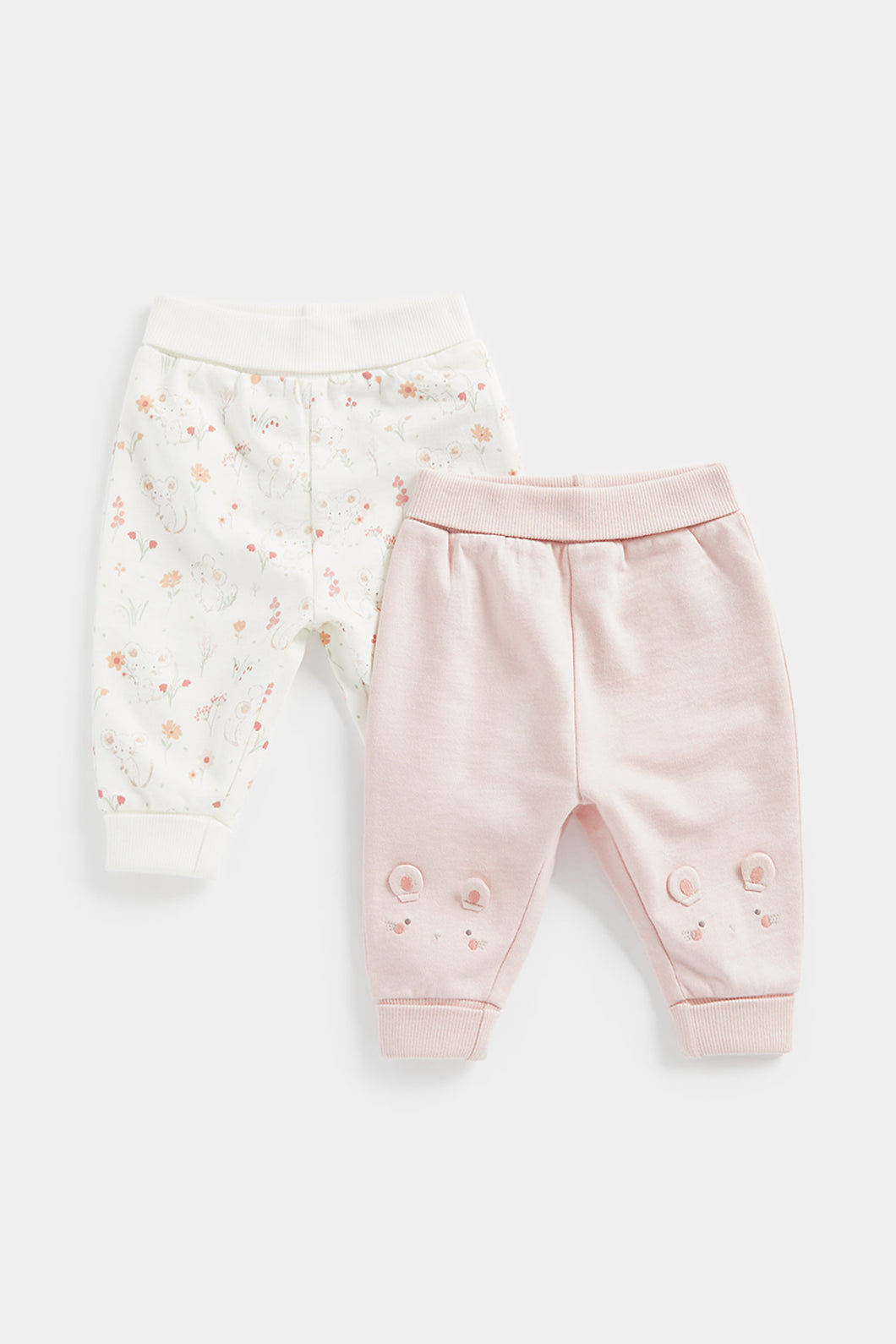 Mothercare My First Pink Mouse Joggers - 2 Pack