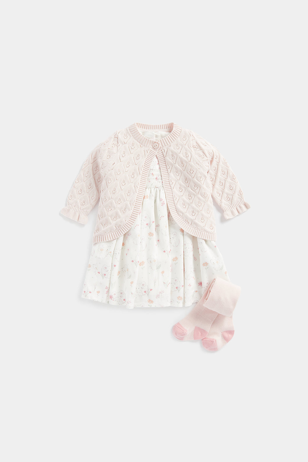 Mothercare My First Dress, Cardigan And Tights Set