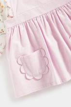 Load image into Gallery viewer, Mothercare Cord Pinny Dress, Bodysuit and Tights Set
