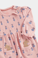 Load image into Gallery viewer, Mothercare Pink Smocked All-in-One
