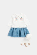 Load image into Gallery viewer, Mothercare Twofer Dress and Tights Set

