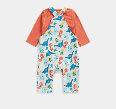 Mothercare Dinosaur Dungarees and Bodysuit Set