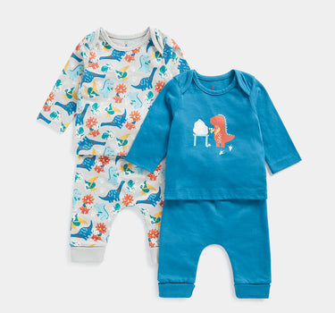 Mothercare Dinosaur Tshirts and Jogger Four Piece Set