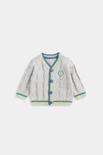 Load image into Gallery viewer, Mothercare Grey Cable-Knit Cardigan
