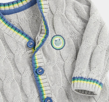 Mothercare Grey Cable-Knit Cardigan