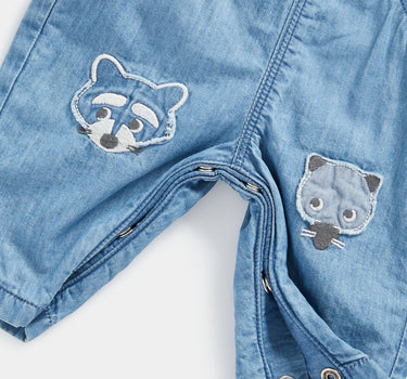 Mothercare Denim Dungaree and Long Sleeve Bodysuit