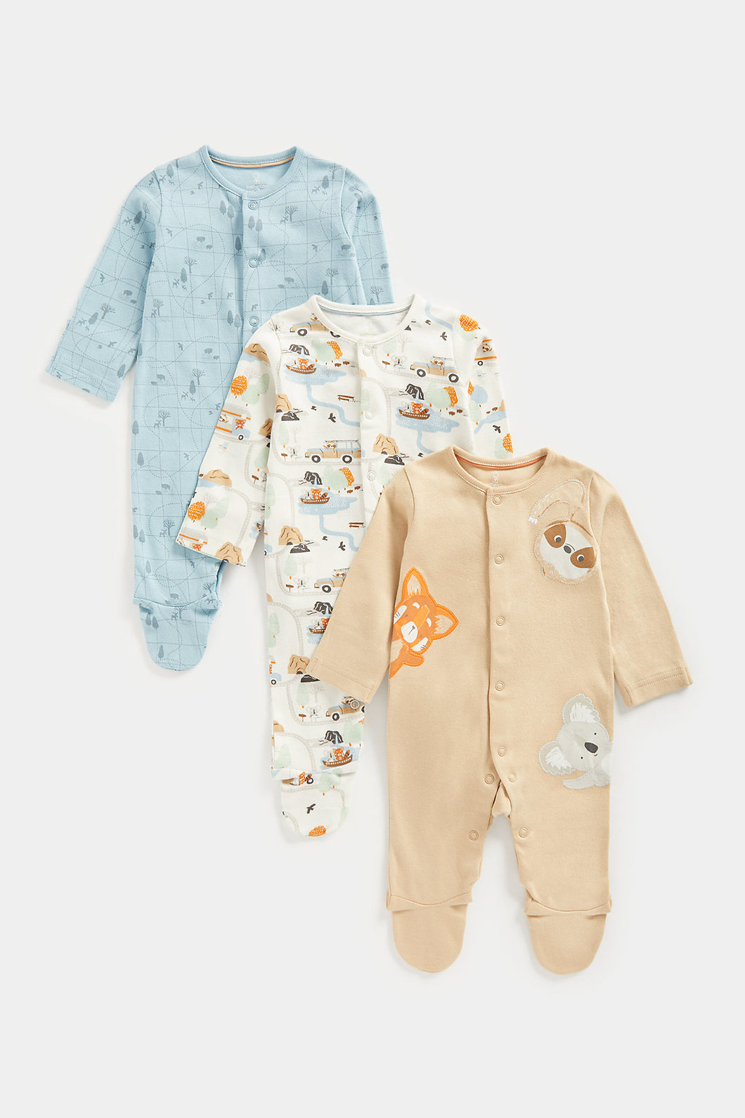 Mothercare All-in-Ones - 3 Pack