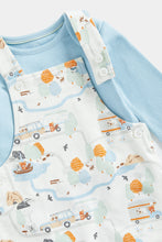Load image into Gallery viewer, Mothercare Dungarees and Bodysuit Set
