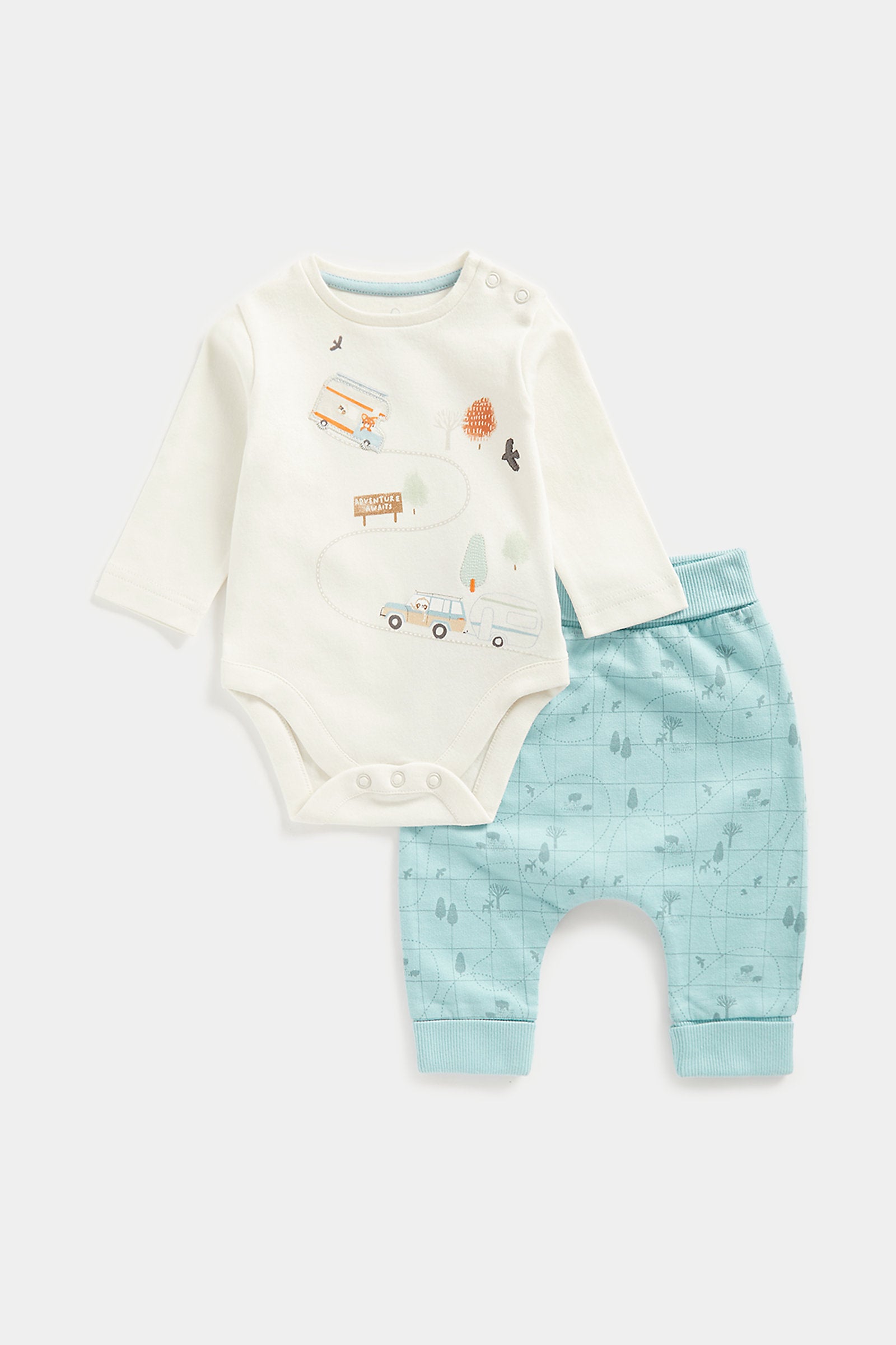 Mothercare Pink Playsuit and Bodysuit Set