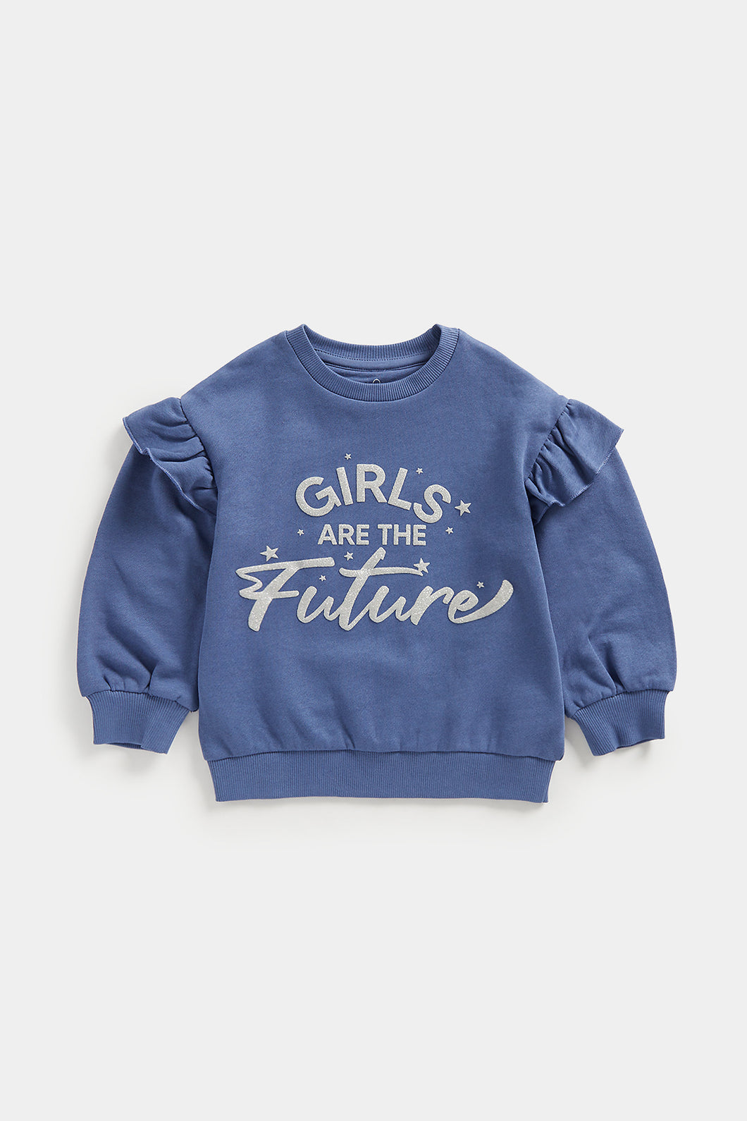 Mothercare Blue Future Frill-Sleeve Sweat Top