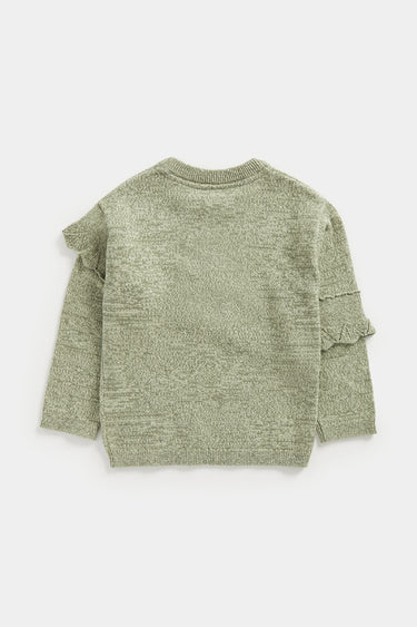 Mothercare Green Knitted Jumper with Frill