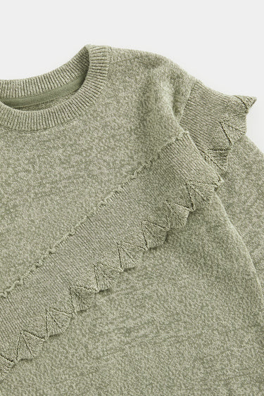 Mothercare Green Knitted Jumper with Frill