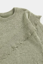 Load image into Gallery viewer, Mothercare Green Knitted Jumper with Frill
