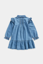 Load image into Gallery viewer, Mothercare Denim Shirt Dress with Frill
