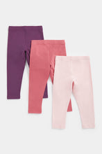 Load image into Gallery viewer, Mothercare Pink Leggings - 3 Pack
