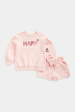 Load image into Gallery viewer, Mothercare Pink Sweat Top and Shorts Set
