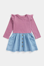Load image into Gallery viewer, Mothercare Jersey and Denim Twofer Dress
