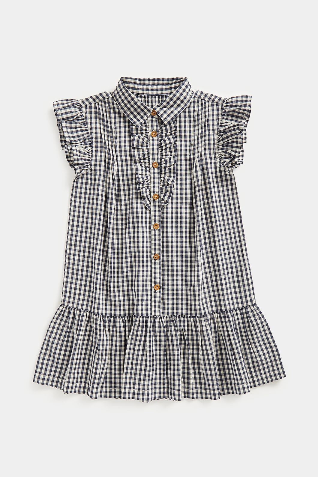 Mothercare Navy Gingham Shirt Dress