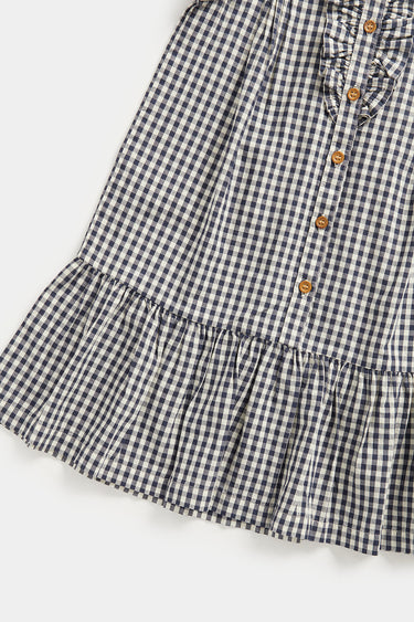 Mothercare Navy Gingham Shirt Dress