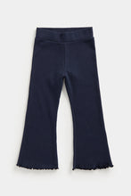 Load image into Gallery viewer, Mothercare Navy Flared Ribbed Leggings
