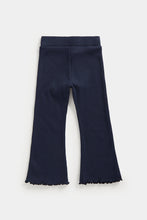 Load image into Gallery viewer, Mothercare Navy Flared Ribbed Leggings
