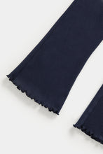 Load image into Gallery viewer, Mothercare Navy Flared Ribbed Leggings
