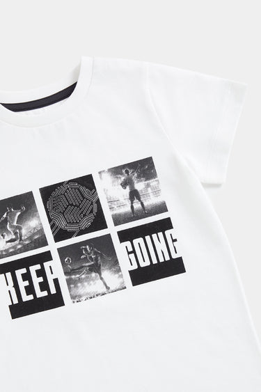 Mothercare White Football T-Shirt