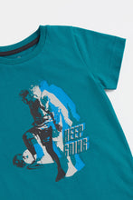 Load image into Gallery viewer, Mothercare Green Footballer T-Shirt
