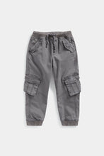 Load image into Gallery viewer, Mothercare Charcoal Cargo Trousers
