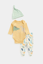 Load image into Gallery viewer, Mothercare Dinosaur 3-Piece Baby Outfit Set
