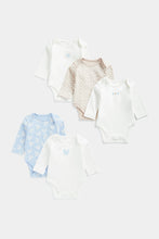 Load image into Gallery viewer, Mothercare Floral Heart Long-Sleeved Baby Bodysuits - 5 Pack
