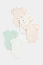 Load image into Gallery viewer, Mothercare Kitten Short-Sleeved Baby Bodysuits - 5 Pack
