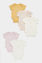 Load image into Gallery viewer, Mothercare Bunny Short-Sleeved Baby Bodysuits - 5 Pack
