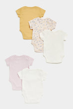 Load image into Gallery viewer, Mothercare Bunny Short-Sleeved Baby Bodysuits - 5 Pack
